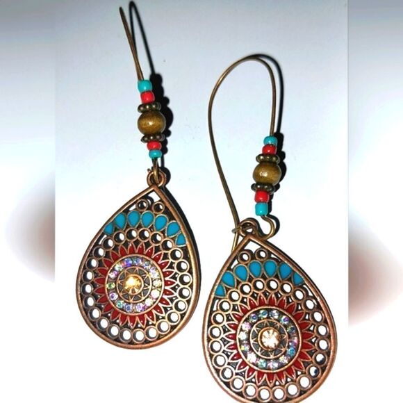 Fashion Jewelry Jewelry - Beautiful gemstone boho   earrings